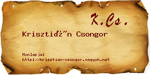 Krisztián Csongor névjegykártya