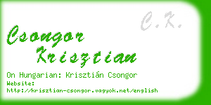 csongor krisztian business card